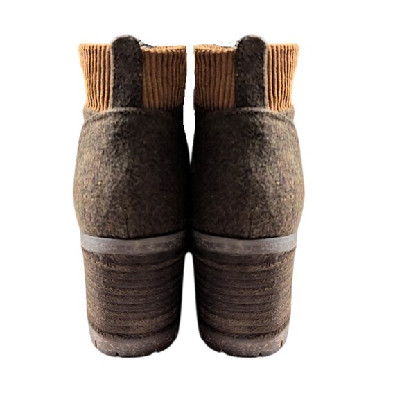 New Korks Women's Elin Rustic Brown Wool Blend Lace-up Bootie Boot Size 8.5 NWOB - Picture 7 of 9